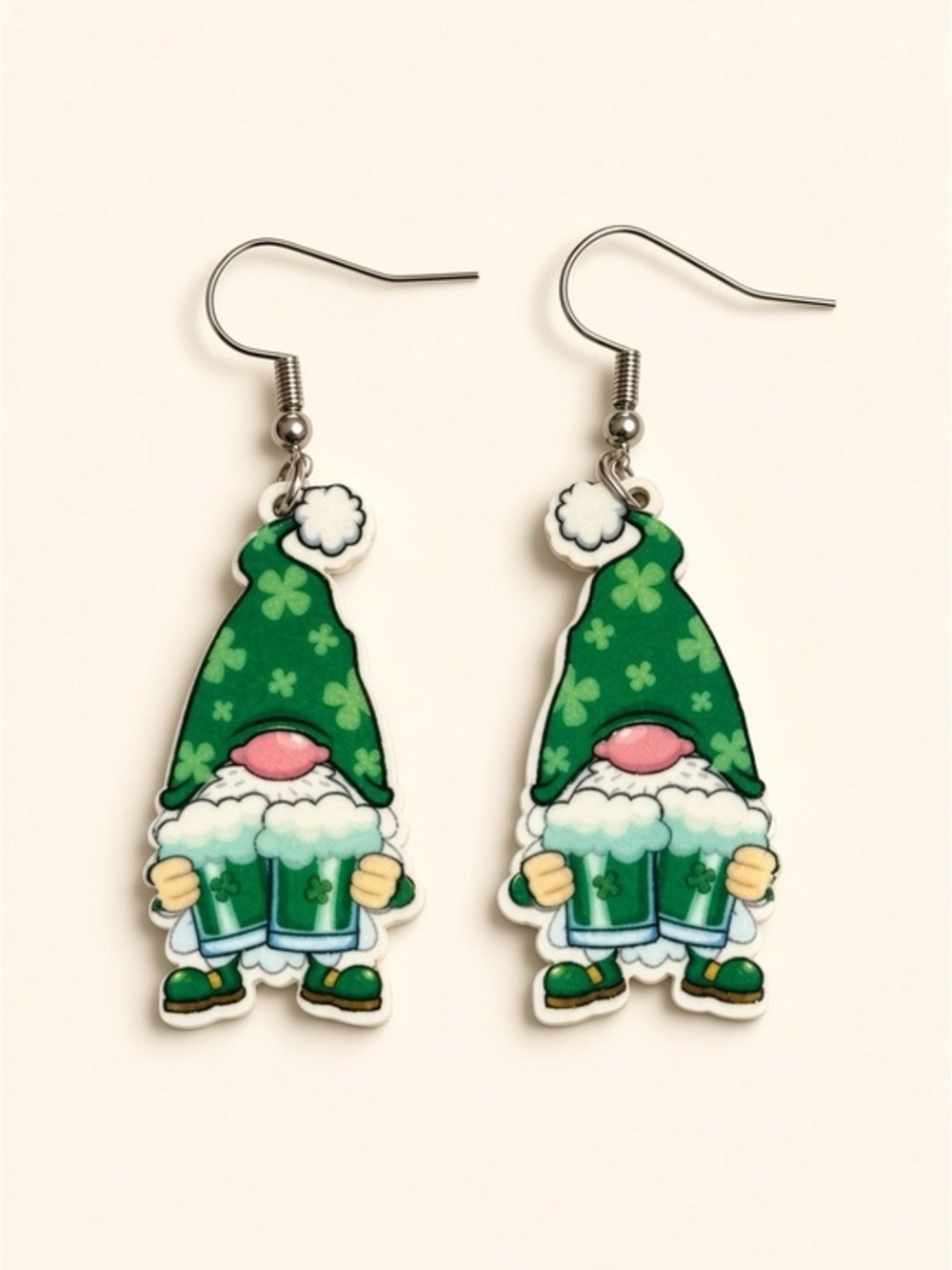 Gnome Lucky St. Patrick’s Day Acrylic Earrings!